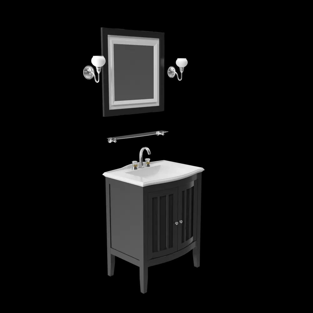 Wooden Bathroom Sink With Mirror - Miniatura 2