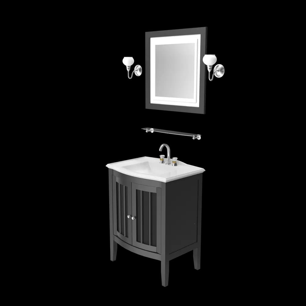 Wooden Bathroom Sink With Mirror - Miniatura 3